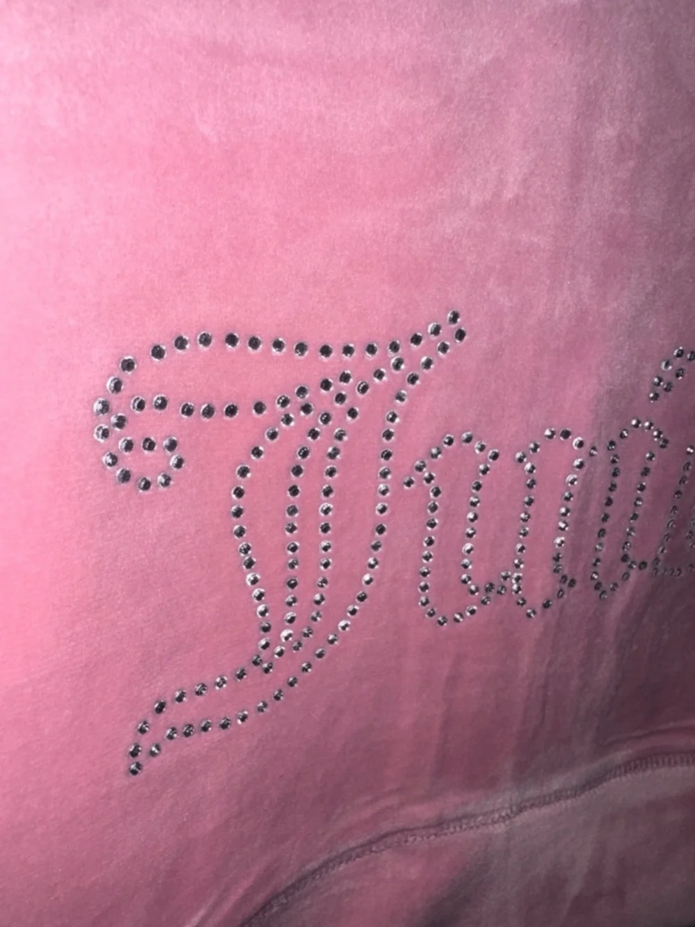 Juicy Couture- NWT Dusty Rose Velour Rhinestone Logo Size Large - Picture 15 of 16